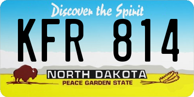 ND license plate KFR814