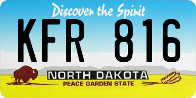 ND license plate KFR816