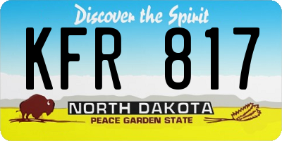 ND license plate KFR817