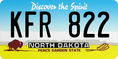 ND license plate KFR822