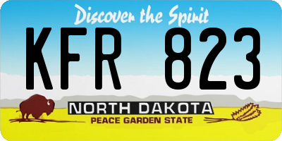 ND license plate KFR823