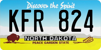 ND license plate KFR824