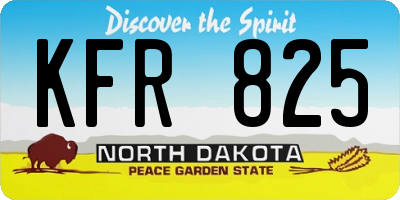 ND license plate KFR825