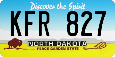 ND license plate KFR827