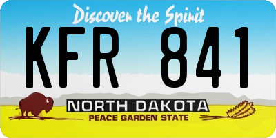 ND license plate KFR841