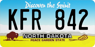 ND license plate KFR842