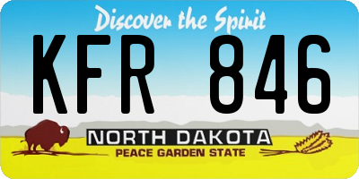 ND license plate KFR846