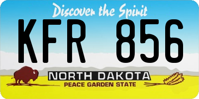ND license plate KFR856