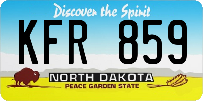 ND license plate KFR859