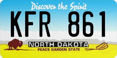 ND license plate KFR861