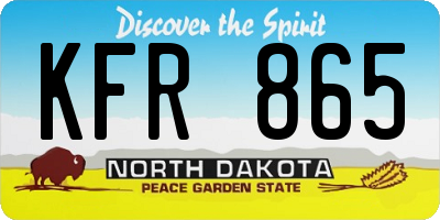 ND license plate KFR865