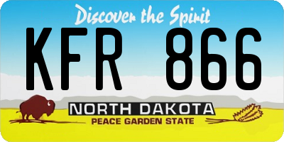 ND license plate KFR866