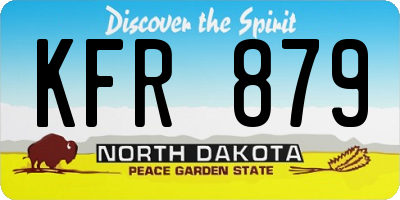 ND license plate KFR879