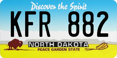 ND license plate KFR882