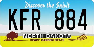 ND license plate KFR884