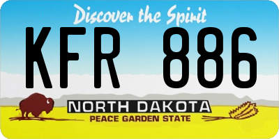 ND license plate KFR886