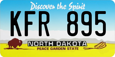 ND license plate KFR895