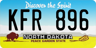ND license plate KFR896
