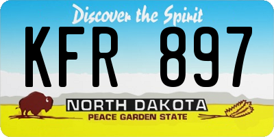 ND license plate KFR897