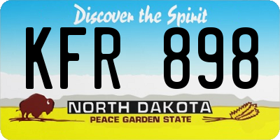 ND license plate KFR898