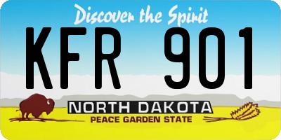 ND license plate KFR901