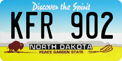ND license plate KFR902