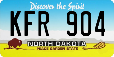 ND license plate KFR904