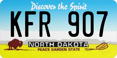 ND license plate KFR907