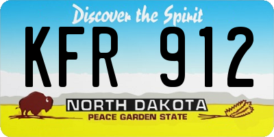 ND license plate KFR912