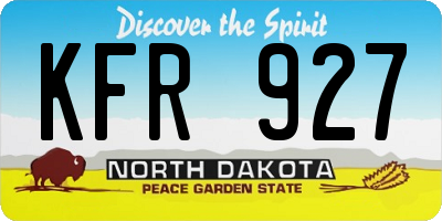 ND license plate KFR927