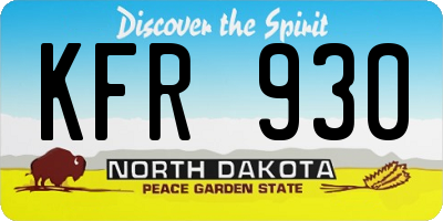 ND license plate KFR930