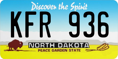 ND license plate KFR936