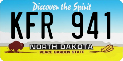 ND license plate KFR941