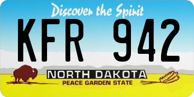 ND license plate KFR942