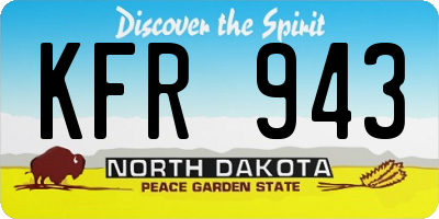 ND license plate KFR943