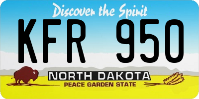 ND license plate KFR950