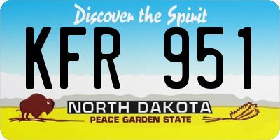 ND license plate KFR951