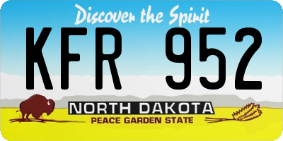 ND license plate KFR952