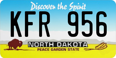 ND license plate KFR956