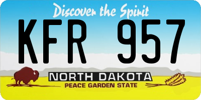 ND license plate KFR957