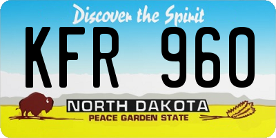 ND license plate KFR960