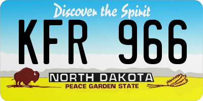 ND license plate KFR966