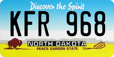 ND license plate KFR968