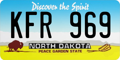 ND license plate KFR969
