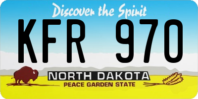 ND license plate KFR970