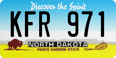ND license plate KFR971