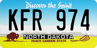 ND license plate KFR974