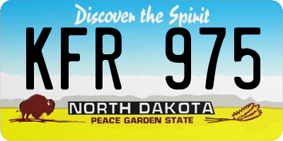 ND license plate KFR975