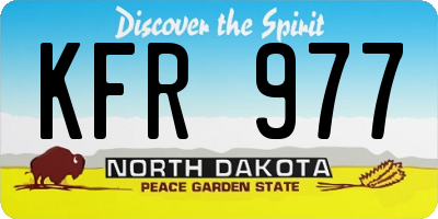 ND license plate KFR977