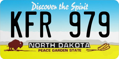 ND license plate KFR979